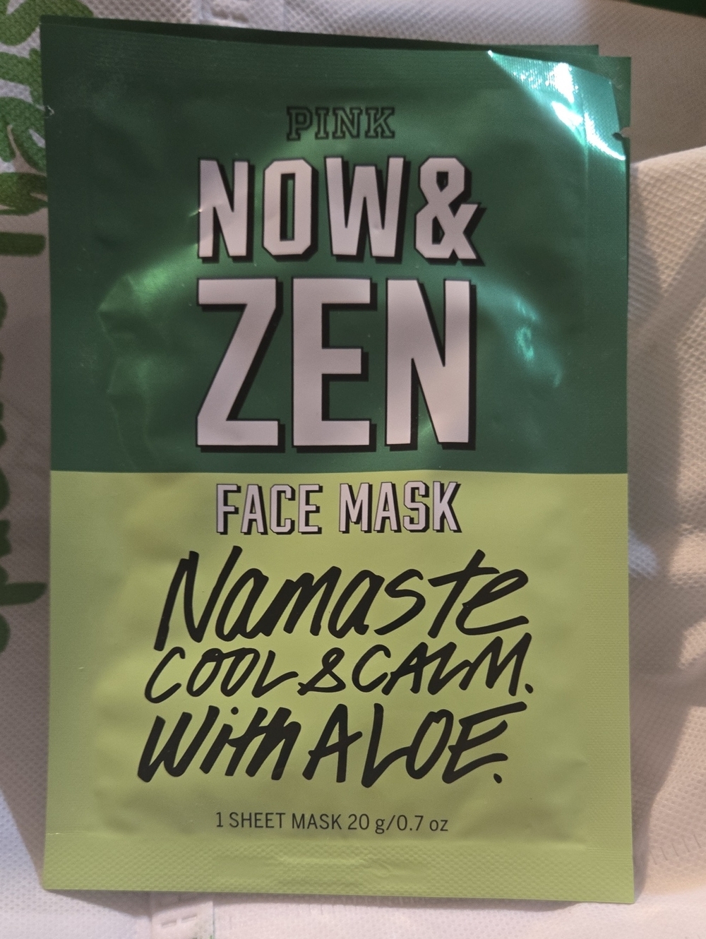 PINK NOW & ZEN Namaste Aloe Face Mask - Green